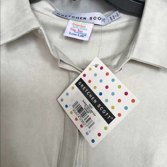 Gretchen Scott Designs suede top NWT - Picture 3 of 7